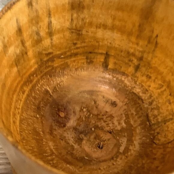 Hand Turned Artist Signed Wooden Cup - Picture 16 of 17